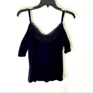Womens Black Off Shoulder Top